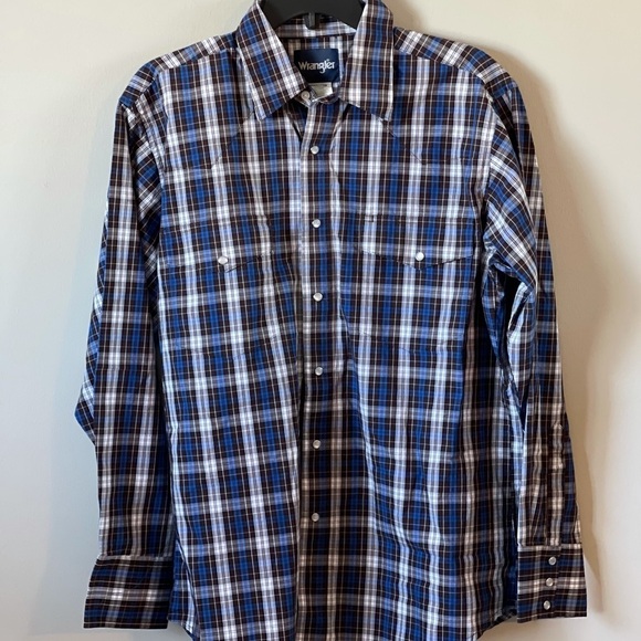 Wrangler size large pearl snap rodeo western shirt work wear - Picture 13 of 16